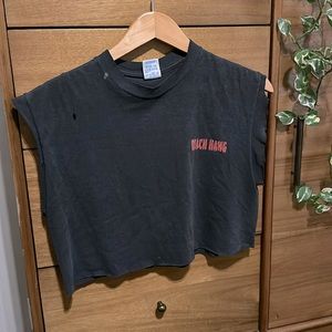 Vintage Beach Hawg Motorcycle Crop T-Shirt